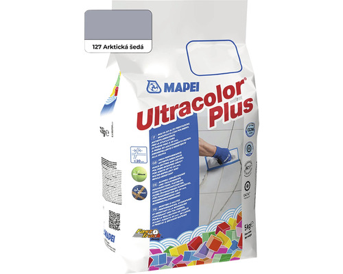 Škárovacia hmota Mapei Ultracolor Plus 127 arktická šedá 5 kg Vrecko škárovacej hmoty Mapei Ultracolor Plus