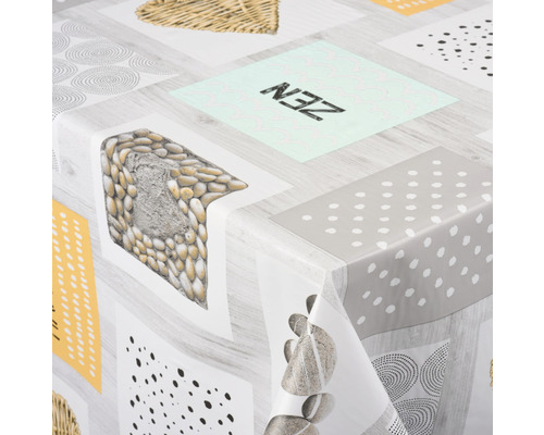 PVC obrus metráž Venilia Harmony šírka 140 cm Obrus so vzormi kameňa a zen