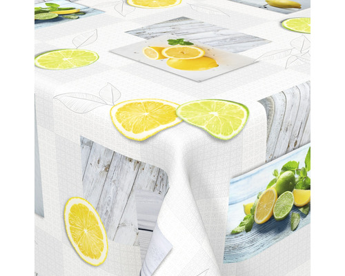 Obrus s motívmi citrónov a limetiek