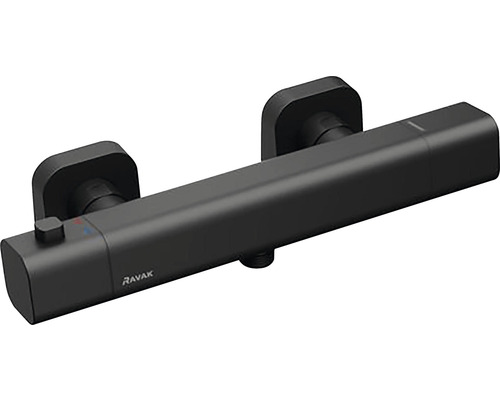 Čierna termostatická batéria do sprchy