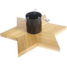 Stojan na vianočný stromček v tvare hviezdy z dreva a držiaka