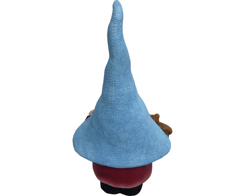 Záhradný trpaslík zozadu