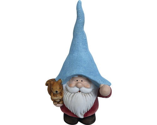 Záhradný trpaslík s figúrkou veveričky