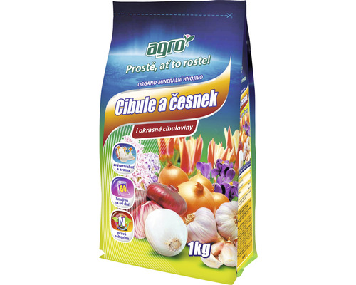 Hnojivo pre cibuľu a cesnak aj okrasné cibuľoviny organominerálne Agro 1 kg