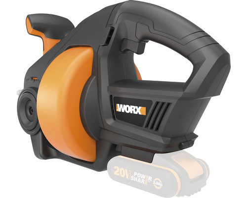 Logo Worx na akumulátorovom fukári lístia