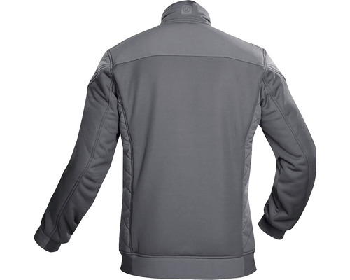 Sivá pracovná bunda zozadu