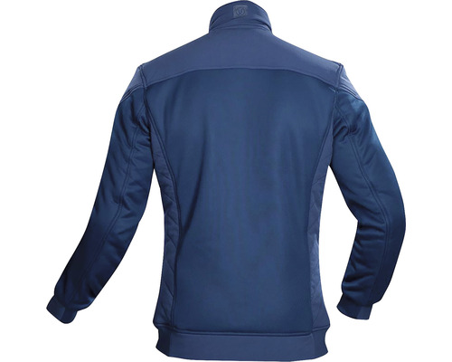 Modrá pracovná bunda, pohľad zozadu