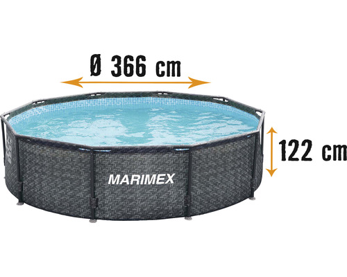 Bazén Marimex Florida 3,66 x 1,22 m bez filtrácie motív ratan 10340236