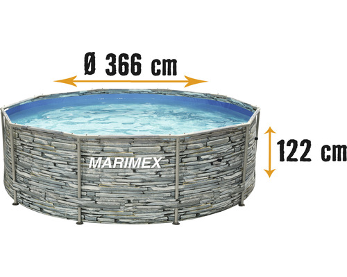 Nadzemný bazén Marimex Florida 3,66x1,22 m bez príslušenstva motív kameň