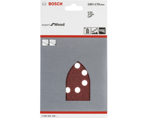 Sada brúsnych papierov na drevo Bosch Expert, zrnitosť 60-240