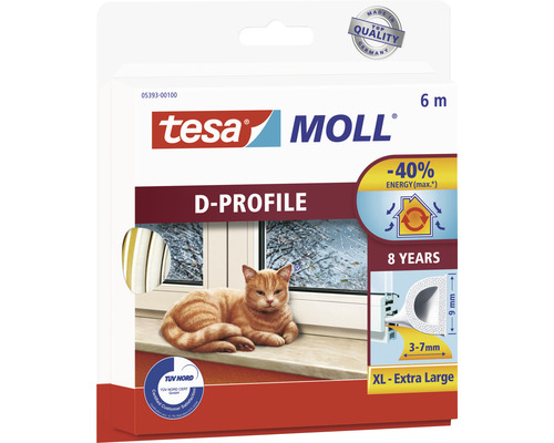 Tesnenie profilu Tesa Moll D, extra veľké, 6 metrov