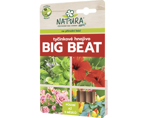 Tyčinkové hnojivo NATURA Big Beat 12 ks