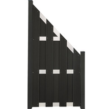 Plastová záhradná bránka so šikmým priebehom