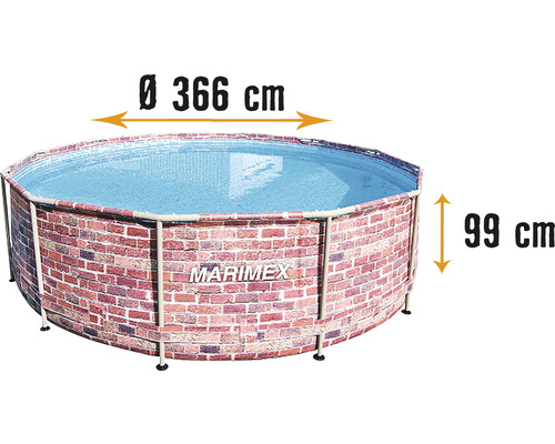 Nadzemný bazén Marimex Florida 3,66x0,99 m bez príslušenstva motív kameň