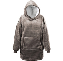 Mikinová deka sivá Hoodie taupe 70x50x87 cm