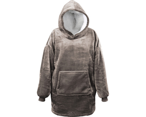 Mikinová deka sivá Hoodie taupe 70x50x87 cm