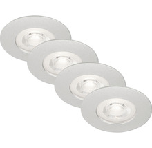 Štyri kovové vstavané bodové svietidlá