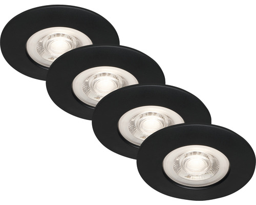 Štyri vstavané svietidlá s okrúhlym tvarom