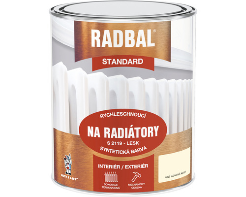 Farba na radiátory Radbal Standard S2119 0,6 l slonová kosť 6003 Farba na radiátory Radbal Standard v plechovke