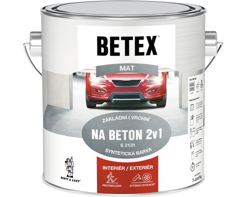 Farba na betón Betex pre vnútorné a vonkajšie použitie vo vedre s farbou