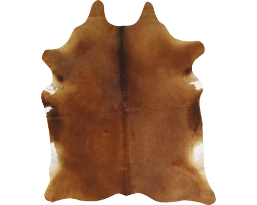 Koberec z hovädzej kože z hnedej a bielej kože