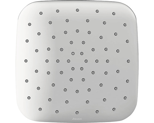 Štvorcová sprchová hlavica s tryskami značky Ravak