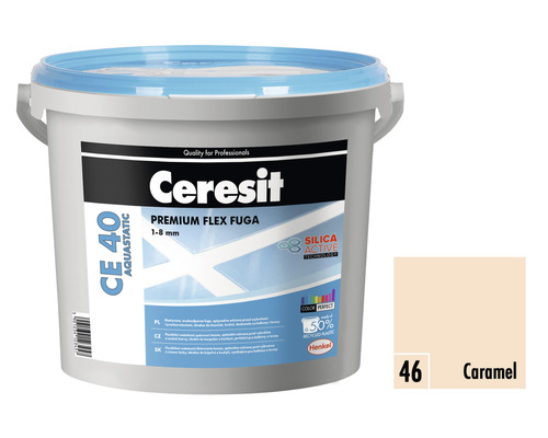 Škárovacia hmota CERESIT CE 40 Aquastatic 5 kg 46 caramel Vedro Ceresit CE 40 Aquastatic Premium Flex škárovacia hmota 1-8 mm