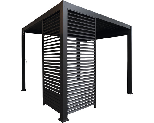 Lamelová bočnica Mirador pre pergolu 360 cm antracit, šírka 110 cm