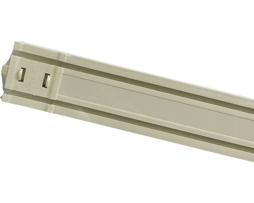 Záclonová umelohmotná koľajnička2-drážková 500 cm biela Lišta Slimflex