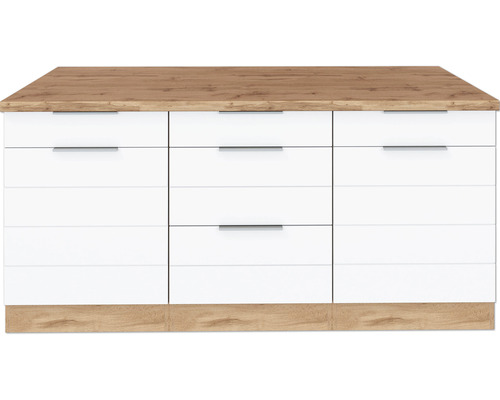 Komoda s tromi krát tromi zásuvkami a dreveným dekorom