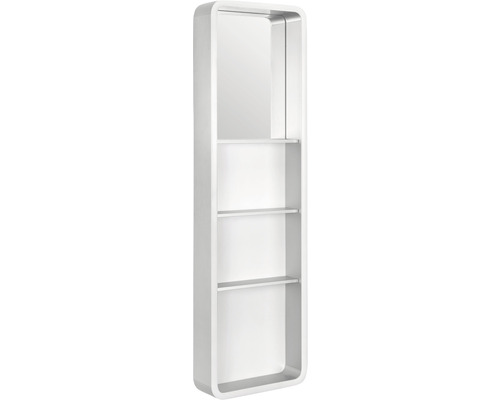 Biela nástenná polica s tromi policami