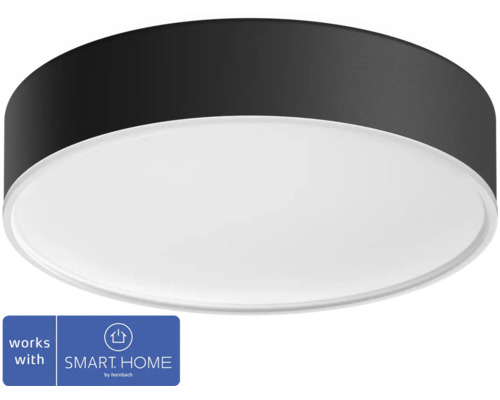 LED stropné svietidlo Philips HUE Enrave 9,6 W 950lm 2200-6500K čierne s diaľkovým ovládaním - kompatibilné so SMART HOME by hornbach