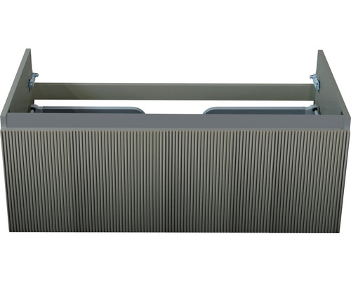 Skrinka pod umývadlo s ryhovanou prednou stranou do kúpeľne