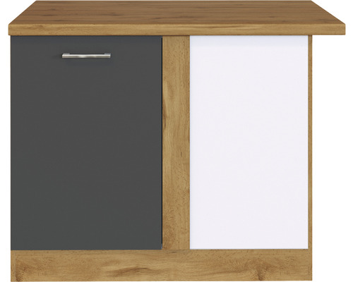 Spodná skrinka so sivými a bielymi dvierkami