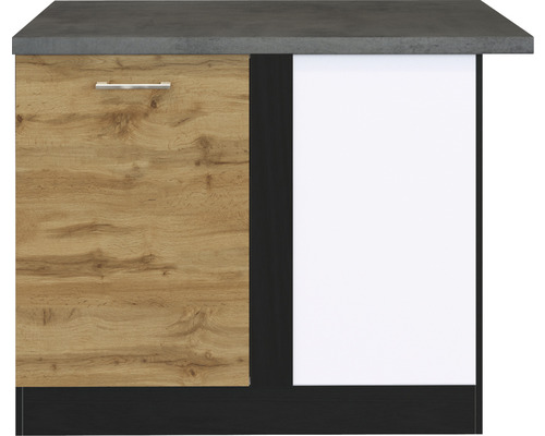 Kuchynská spodná skrinka s pracovnou doskou, jednými dvierkami a otvorenou priehradkou