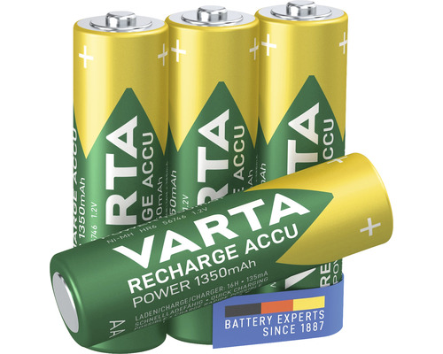 Varta Akku AA 1350 mAh, balenie po štyroch
