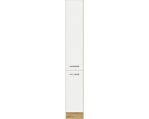 Vysoká kuchynská skriňa s dvomi dvierkami a úchytkami