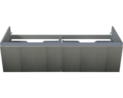 Kúpeľňová skrinka pod umývadlo Sanox Frozen petrolej 140 x 40 x 45 cm Skrinka pod umývadlo s ryhovanou prednou stranou