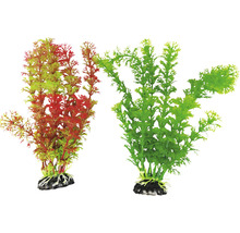 Dve umelé akvarijné rastliny