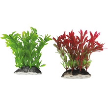 Dve umelé akvarijné rastliny na podstavci