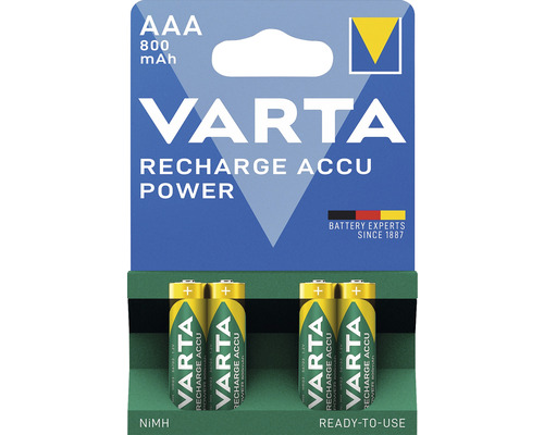 Nabíjacia batéria VARTA MICRO AAA R2U 1,2V 800mAh 4ks
