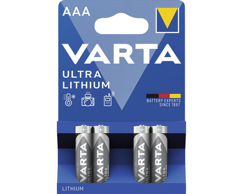 Batérie Varta Ultra Lithium AAA, balenie 4 kusov
