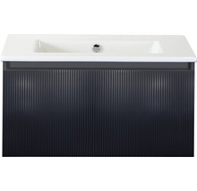 Skrinka pod umývadlo s ryhovaným povrchom a umývadlom