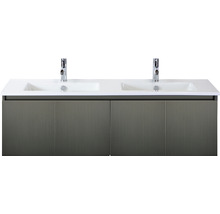 Skrinka pod umývadlo s dvojitým umývadlom a dvoma batériami