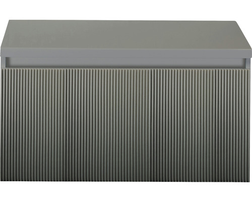 Kúpeľňová skrinka pod umývadlo Sanox Frozen 3D petrolej 80 x 43 x 45 cm Sivá skrinka pod umývadlo s ryhovanou prednou stranou