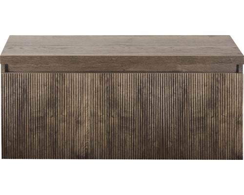 Kúpeľňová skrinka pod umývadlo Sanox Frozen 3D charleston 100 x 43 x 45 cm Skrinka pod umývadlo s vrúbkovanou prednou stranou