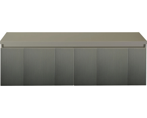 Kúpeľňová skrinka pod umývadlo Sanox Frozen 3D petrolej 140 x 43 x 45 cm Kúpeľňový nábytok s vertikálne ryhovaným povrchom