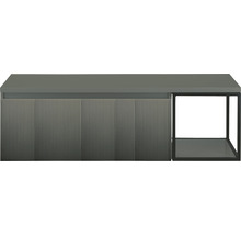 Skrinka pod umývadlo s ryhovanou prednou stranou a otvorenou policou