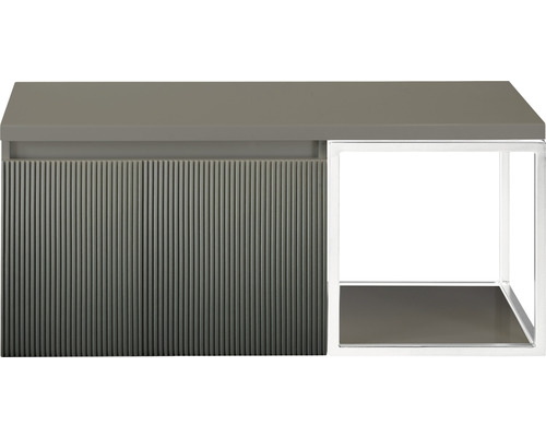 Kúpeľňová skrinka pod umývadlo Sanox Frozen 3D petrolej 100 x 43 x 45 cm Skrinka pod umývadlo s otvorenou policou