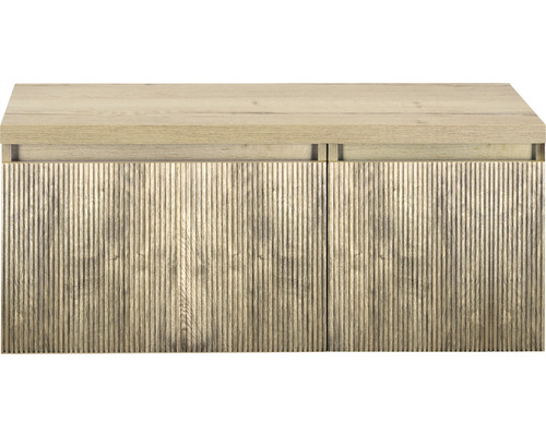 Skrinka pod umývadlo s dvomi dvierkami a zvislými drážkami